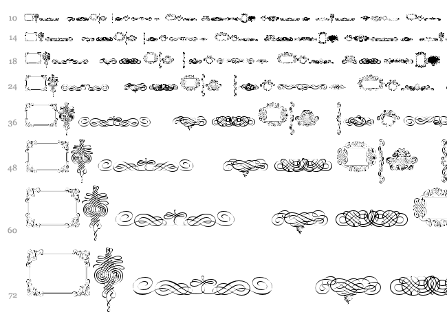 Calligraphia Latina font waterfall